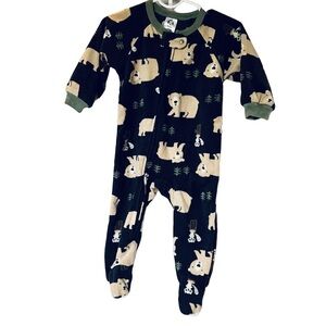 Gerber Black and Tan Bear Print Footie